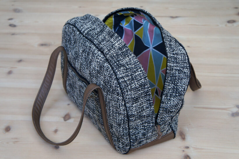 attribut hårdtarbejdende mærke Weekendtaske med læder-hanke - StyleDesignCreate